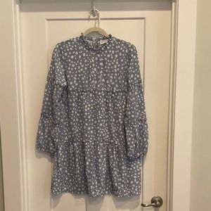 Small blue dot dress
